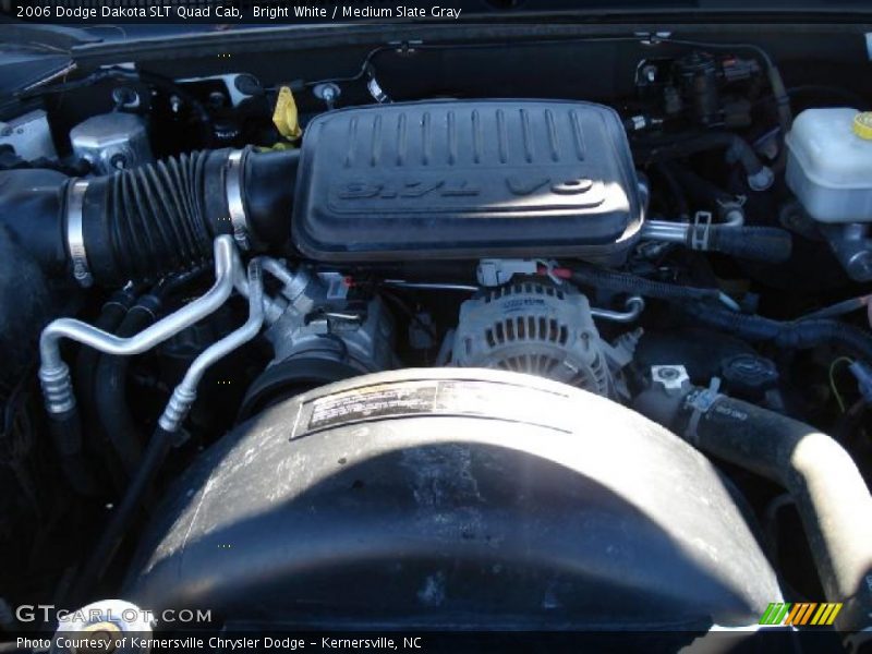 Bright White / Medium Slate Gray 2006 Dodge Dakota SLT Quad Cab