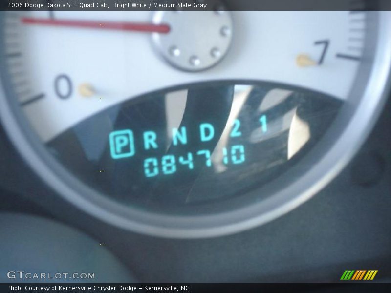 Bright White / Medium Slate Gray 2006 Dodge Dakota SLT Quad Cab