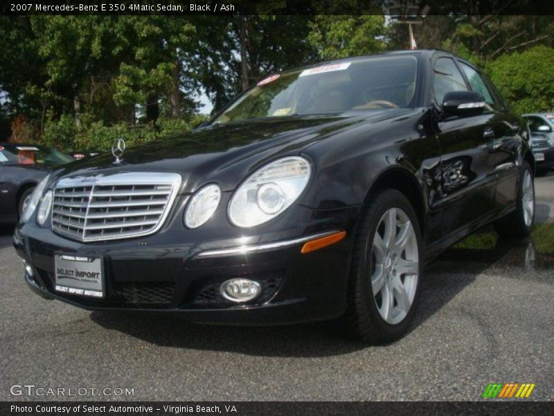 Black / Ash 2007 Mercedes-Benz E 350 4Matic Sedan