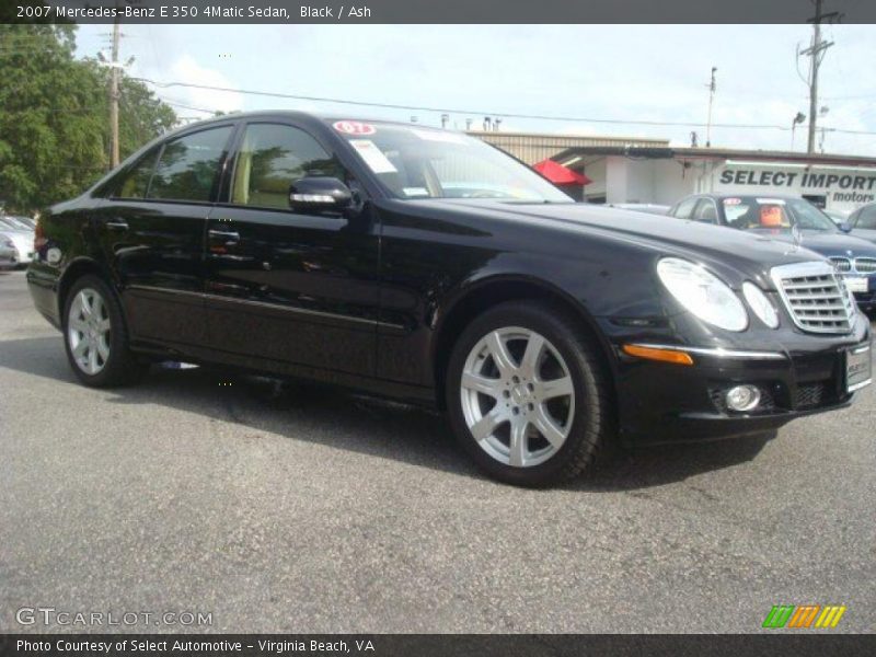 Black / Ash 2007 Mercedes-Benz E 350 4Matic Sedan