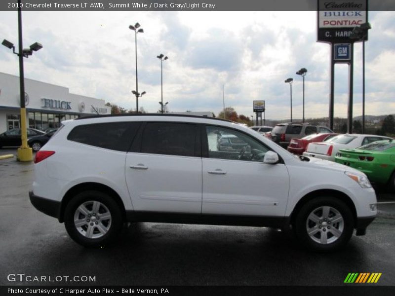 Summit White / Dark Gray/Light Gray 2010 Chevrolet Traverse LT AWD