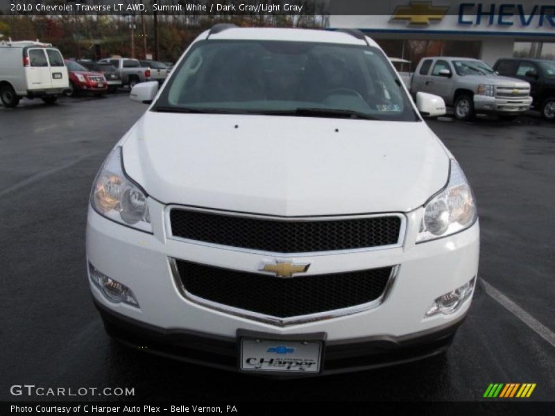 Summit White / Dark Gray/Light Gray 2010 Chevrolet Traverse LT AWD