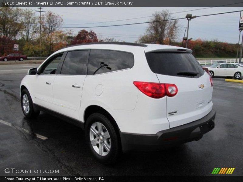 Summit White / Dark Gray/Light Gray 2010 Chevrolet Traverse LT AWD