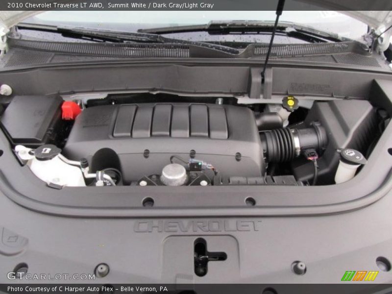 Summit White / Dark Gray/Light Gray 2010 Chevrolet Traverse LT AWD