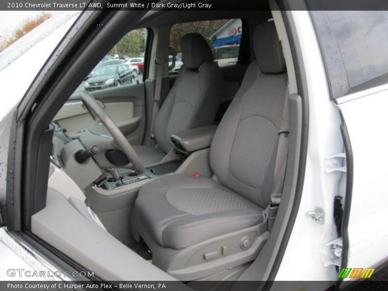 Summit White / Dark Gray/Light Gray 2010 Chevrolet Traverse LT AWD