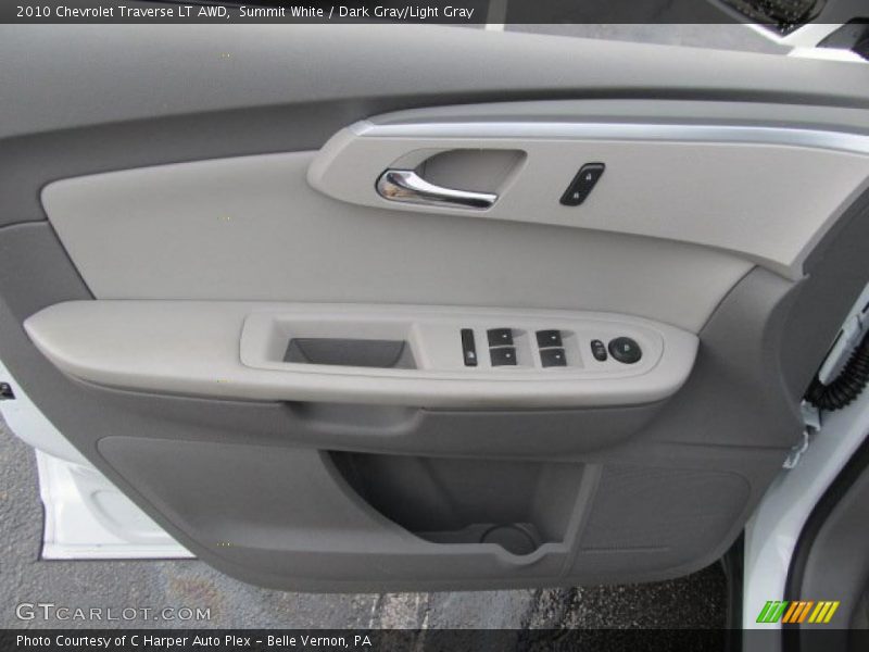 Summit White / Dark Gray/Light Gray 2010 Chevrolet Traverse LT AWD