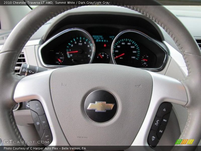 Summit White / Dark Gray/Light Gray 2010 Chevrolet Traverse LT AWD