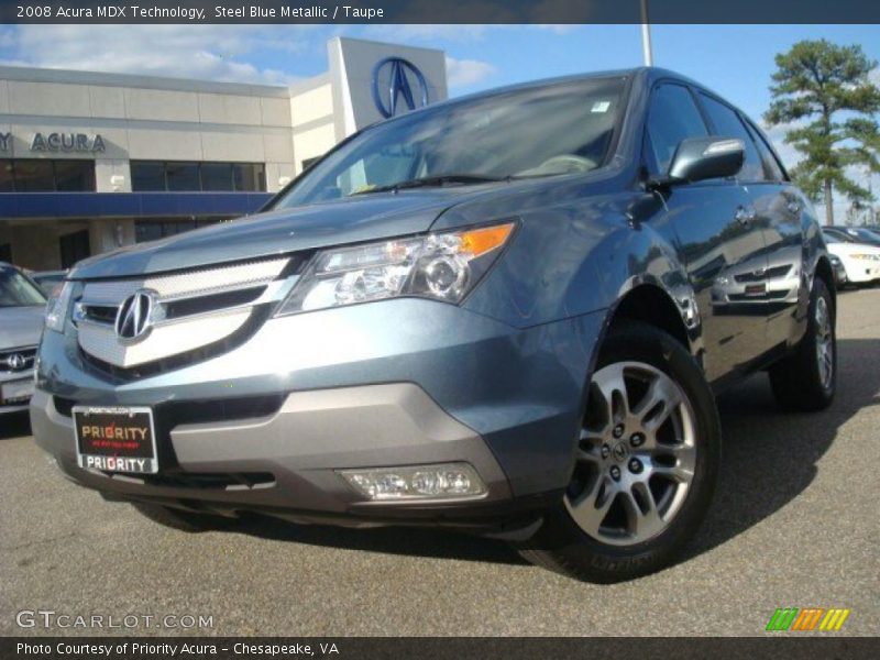 Steel Blue Metallic / Taupe 2008 Acura MDX Technology