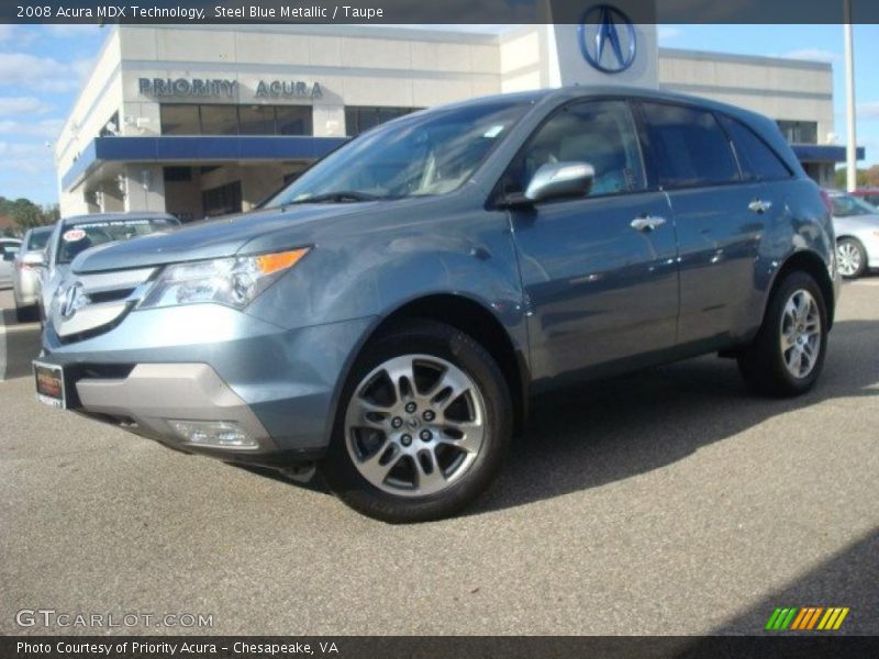 Steel Blue Metallic / Taupe 2008 Acura MDX Technology