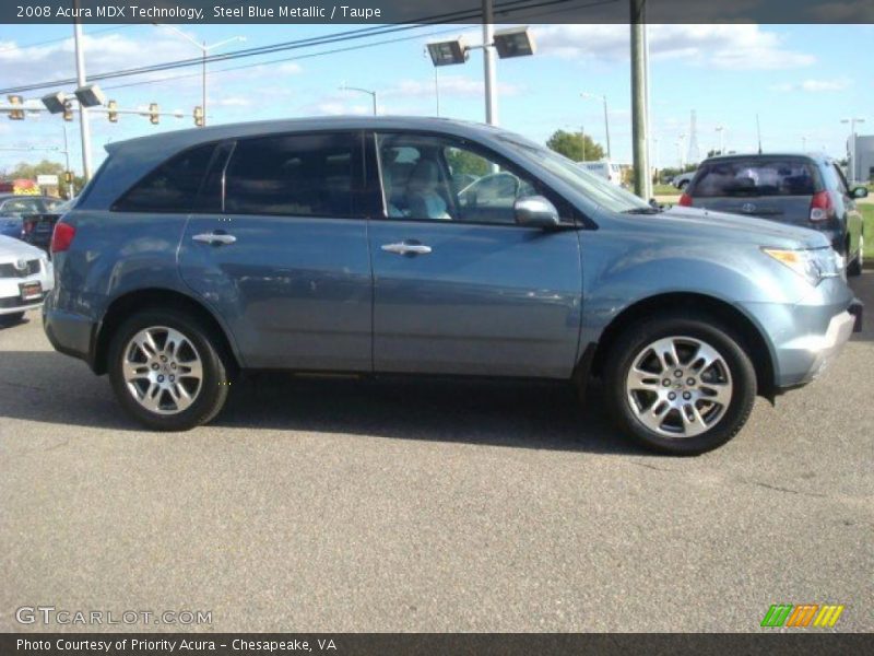Steel Blue Metallic / Taupe 2008 Acura MDX Technology