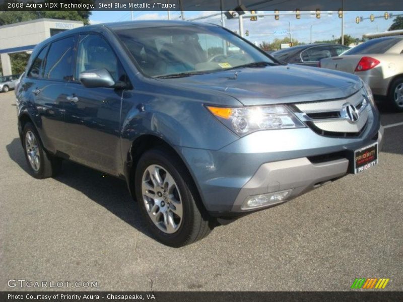 Steel Blue Metallic / Taupe 2008 Acura MDX Technology