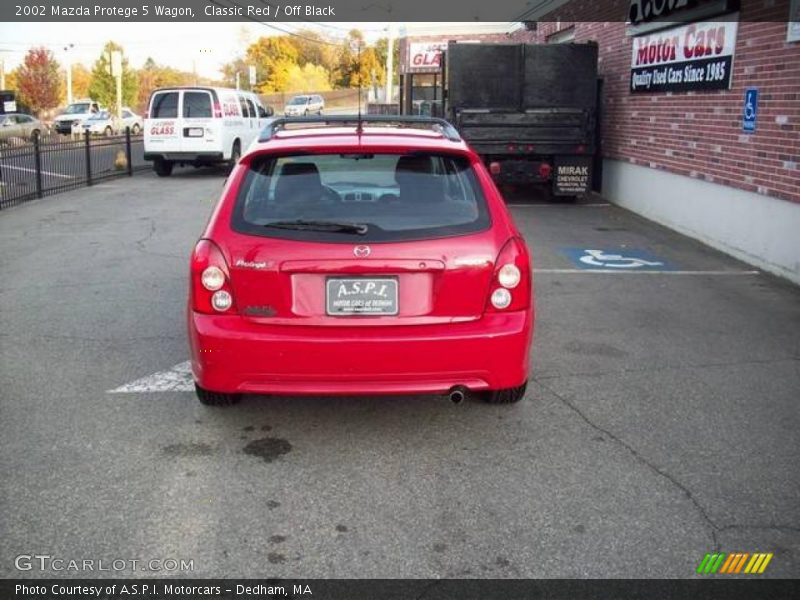 Classic Red / Off Black 2002 Mazda Protege 5 Wagon