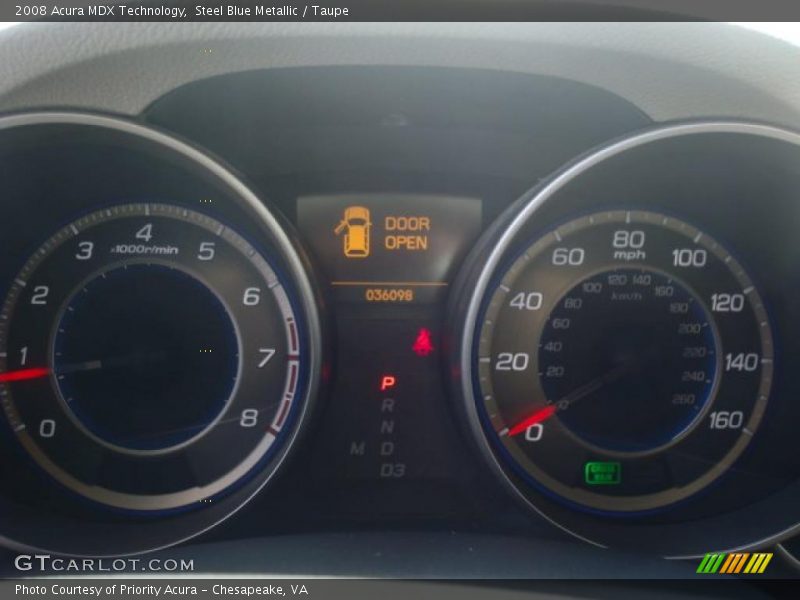 Steel Blue Metallic / Taupe 2008 Acura MDX Technology