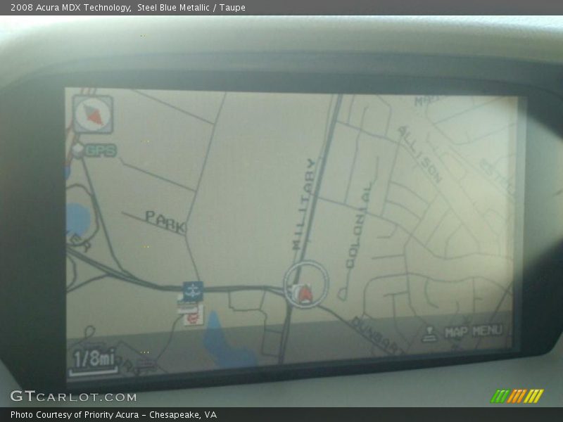 Steel Blue Metallic / Taupe 2008 Acura MDX Technology