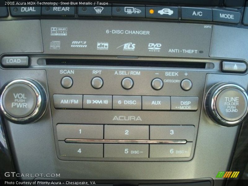 Steel Blue Metallic / Taupe 2008 Acura MDX Technology