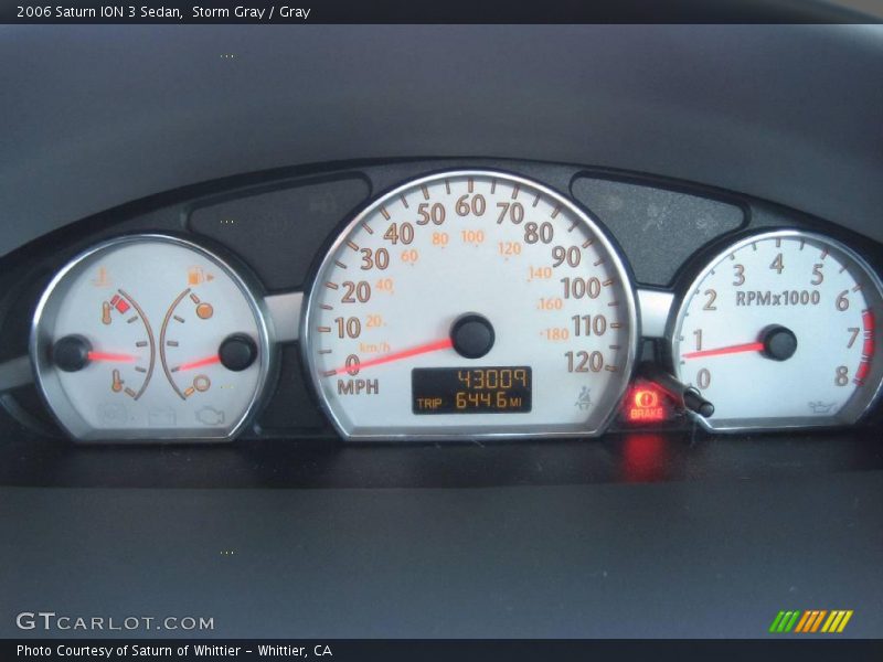 Storm Gray / Gray 2006 Saturn ION 3 Sedan
