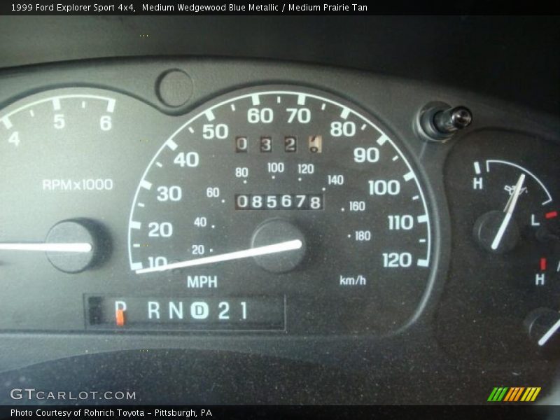 Medium Wedgewood Blue Metallic / Medium Prairie Tan 1999 Ford Explorer Sport 4x4