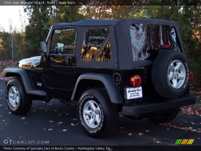 Black / Agate Black 2002 Jeep Wrangler SE 4x4