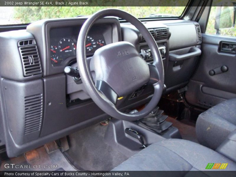 Agate Black Interior - 2002 Wrangler SE 4x4 