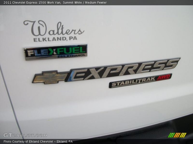 Summit White / Medium Pewter 2011 Chevrolet Express 1500 Work Van