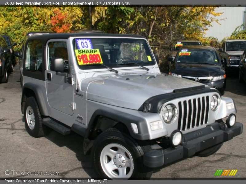 Bright Silver Metallic / Dark Slate Gray 2003 Jeep Wrangler Sport 4x4