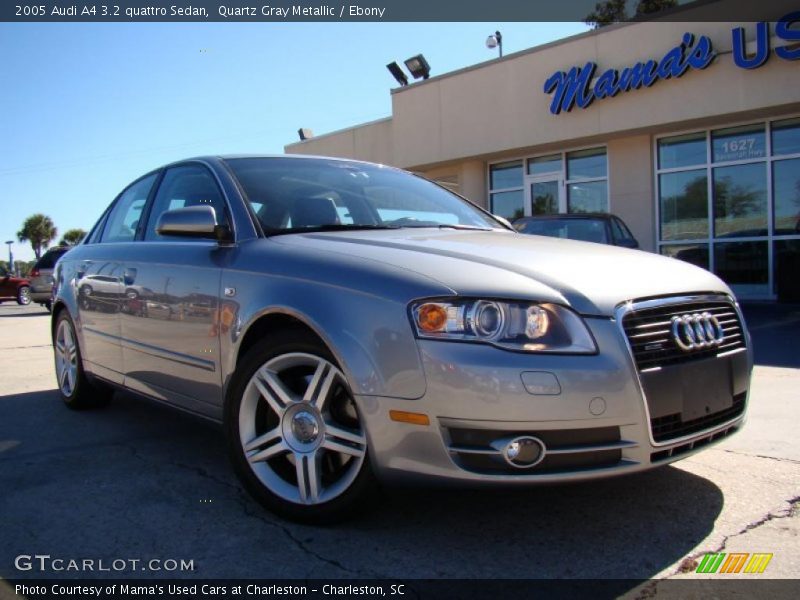 Quartz Gray Metallic / Ebony 2005 Audi A4 3.2 quattro Sedan