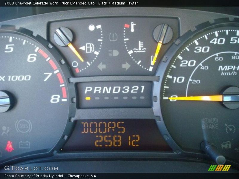 Black / Medium Pewter 2008 Chevrolet Colorado Work Truck Extended Cab