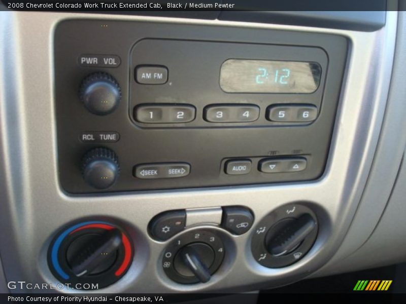 Controls of 2008 Colorado Work Truck Extended Cab