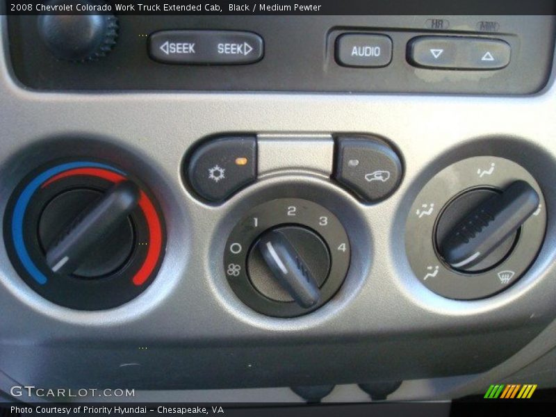 Controls of 2008 Colorado Work Truck Extended Cab