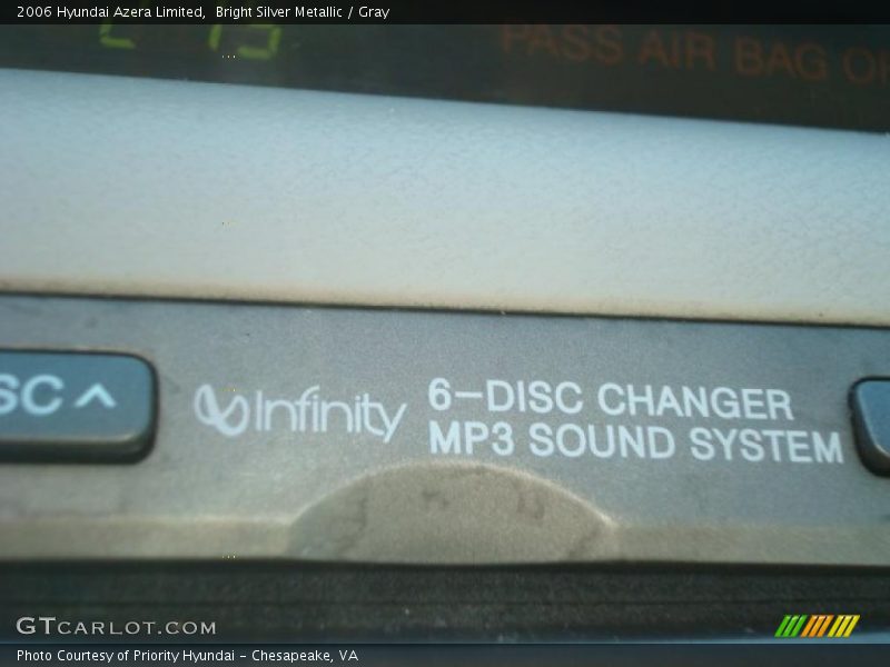 Bright Silver Metallic / Gray 2006 Hyundai Azera Limited