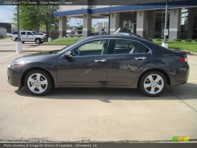 Grigio Metallic / Taupe 2010 Acura TSX Sedan