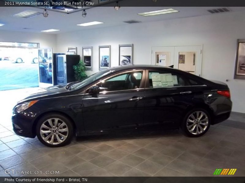 Indigo Blue Pearl / Gray 2011 Hyundai Sonata SE