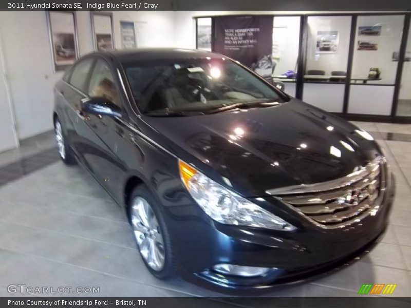 Indigo Blue Pearl / Gray 2011 Hyundai Sonata SE