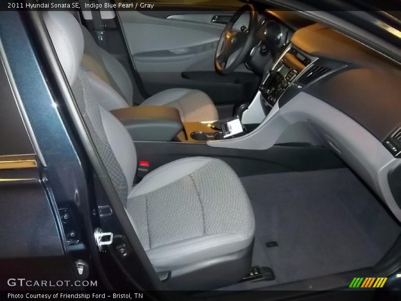 Indigo Blue Pearl / Gray 2011 Hyundai Sonata SE