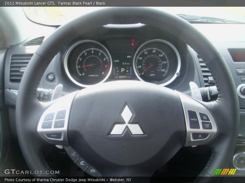 Tarmac Black Pearl / Black 2011 Mitsubishi Lancer GTS