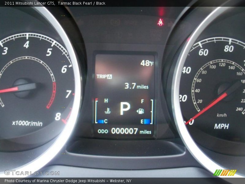 Tarmac Black Pearl / Black 2011 Mitsubishi Lancer GTS