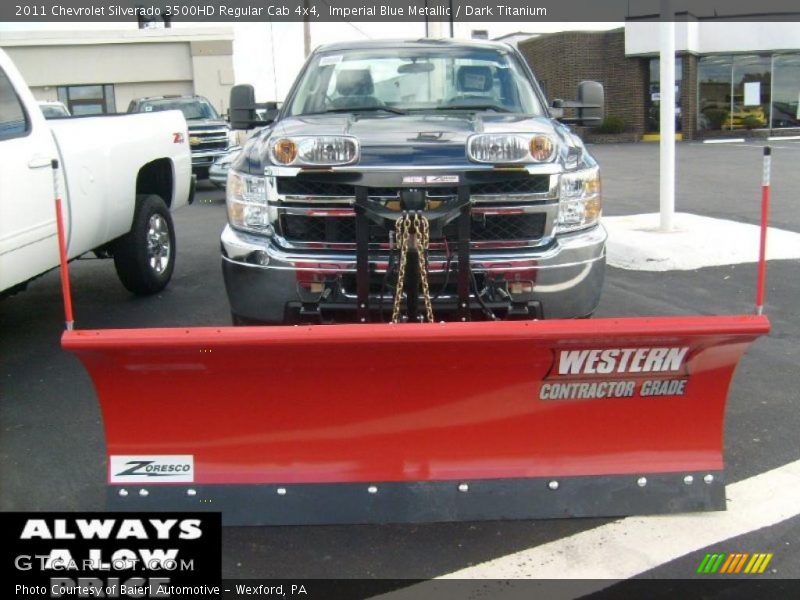 Imperial Blue Metallic / Dark Titanium 2011 Chevrolet Silverado 3500HD Regular Cab 4x4