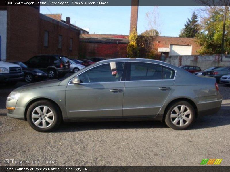 Granite Green / Black 2008 Volkswagen Passat Turbo Sedan