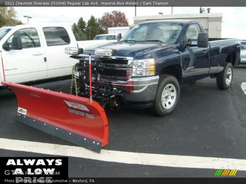 Imperial Blue Metallic / Dark Titanium 2011 Chevrolet Silverado 3500HD Regular Cab 4x4