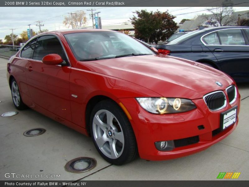Crimson Red / Coral Red/Black 2008 BMW 3 Series 328xi Coupe