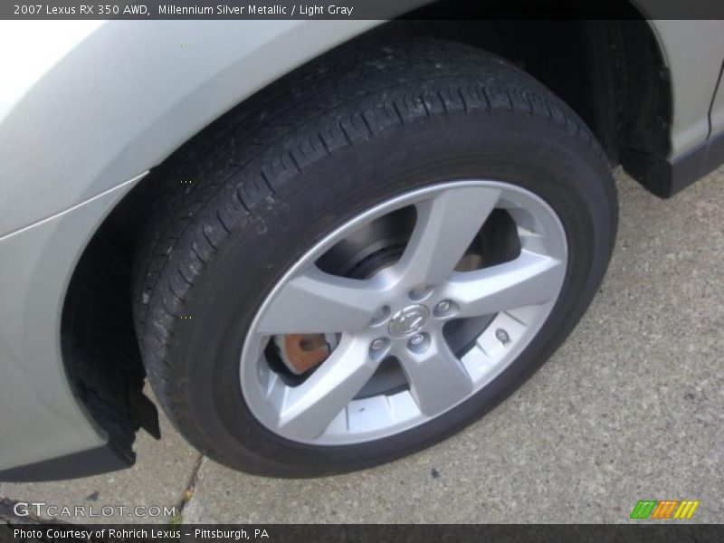 Millennium Silver Metallic / Light Gray 2007 Lexus RX 350 AWD