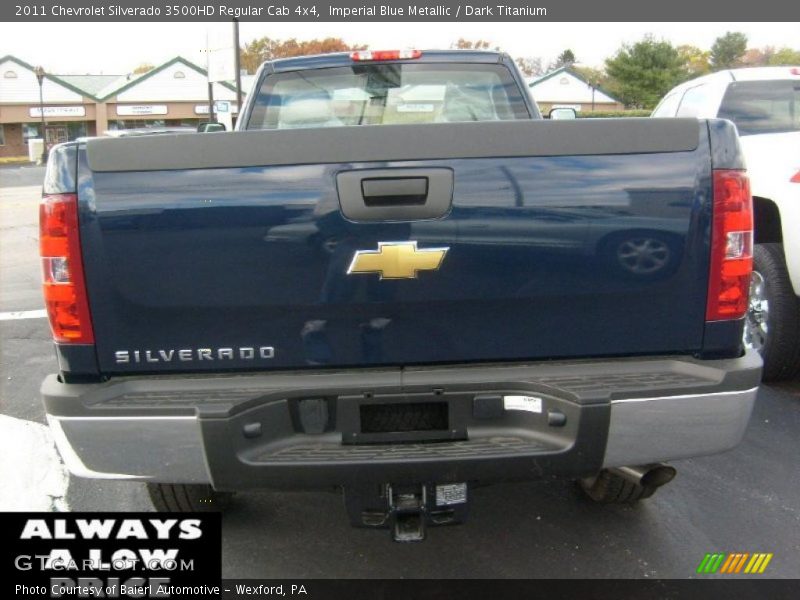 Imperial Blue Metallic / Dark Titanium 2011 Chevrolet Silverado 3500HD Regular Cab 4x4