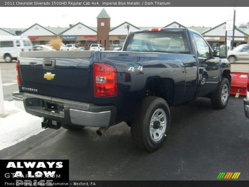 Imperial Blue Metallic / Dark Titanium 2011 Chevrolet Silverado 3500HD Regular Cab 4x4