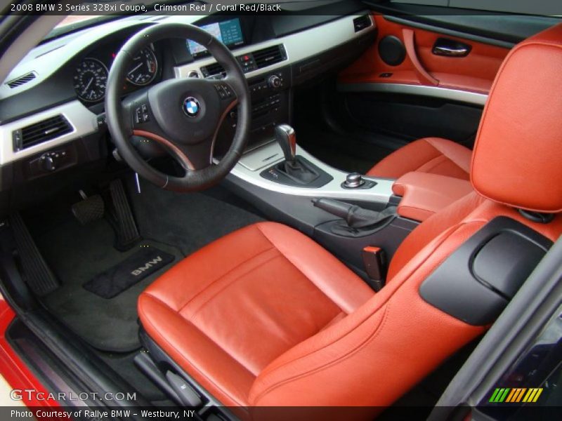 Coral Red/Black Interior - 2008 3 Series 328xi Coupe 