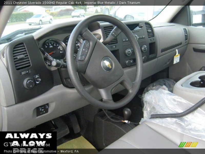 Imperial Blue Metallic / Dark Titanium 2011 Chevrolet Silverado 3500HD Regular Cab 4x4