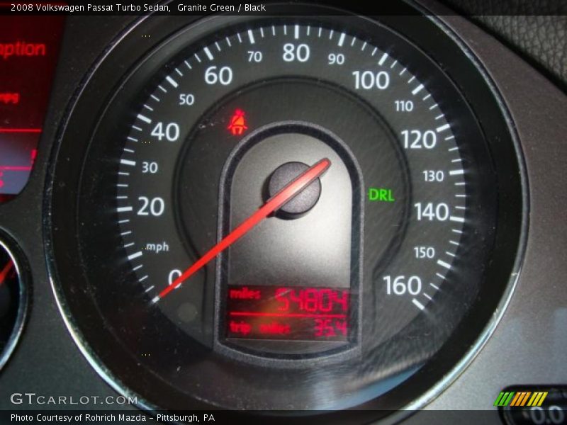 Granite Green / Black 2008 Volkswagen Passat Turbo Sedan
