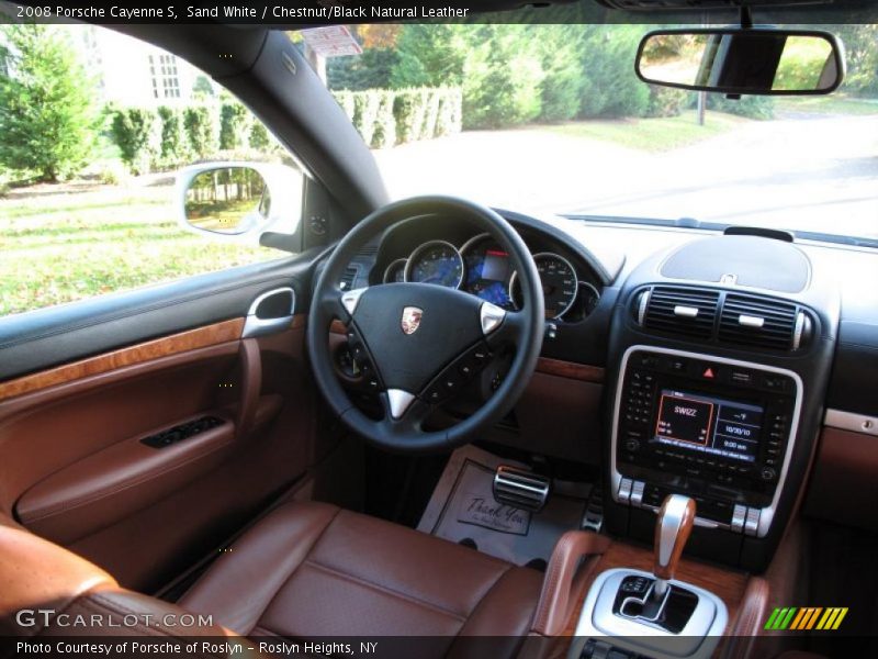 Sand White / Chestnut/Black Natural Leather 2008 Porsche Cayenne S