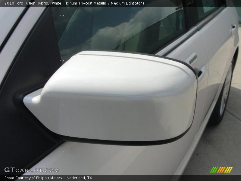 White Platinum Tri-coat Metallic / Medium Light Stone 2010 Ford Fusion Hybrid