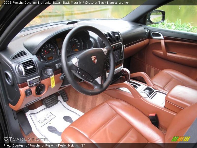 Basalt Black Metallic / Chestnut/Black Natural Leather 2008 Porsche Cayenne Tiptronic