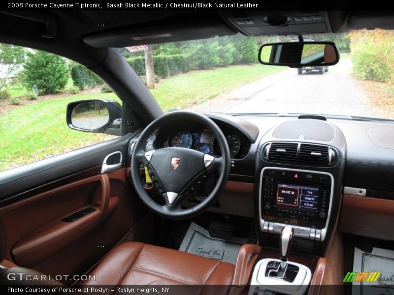 Basalt Black Metallic / Chestnut/Black Natural Leather 2008 Porsche Cayenne Tiptronic
